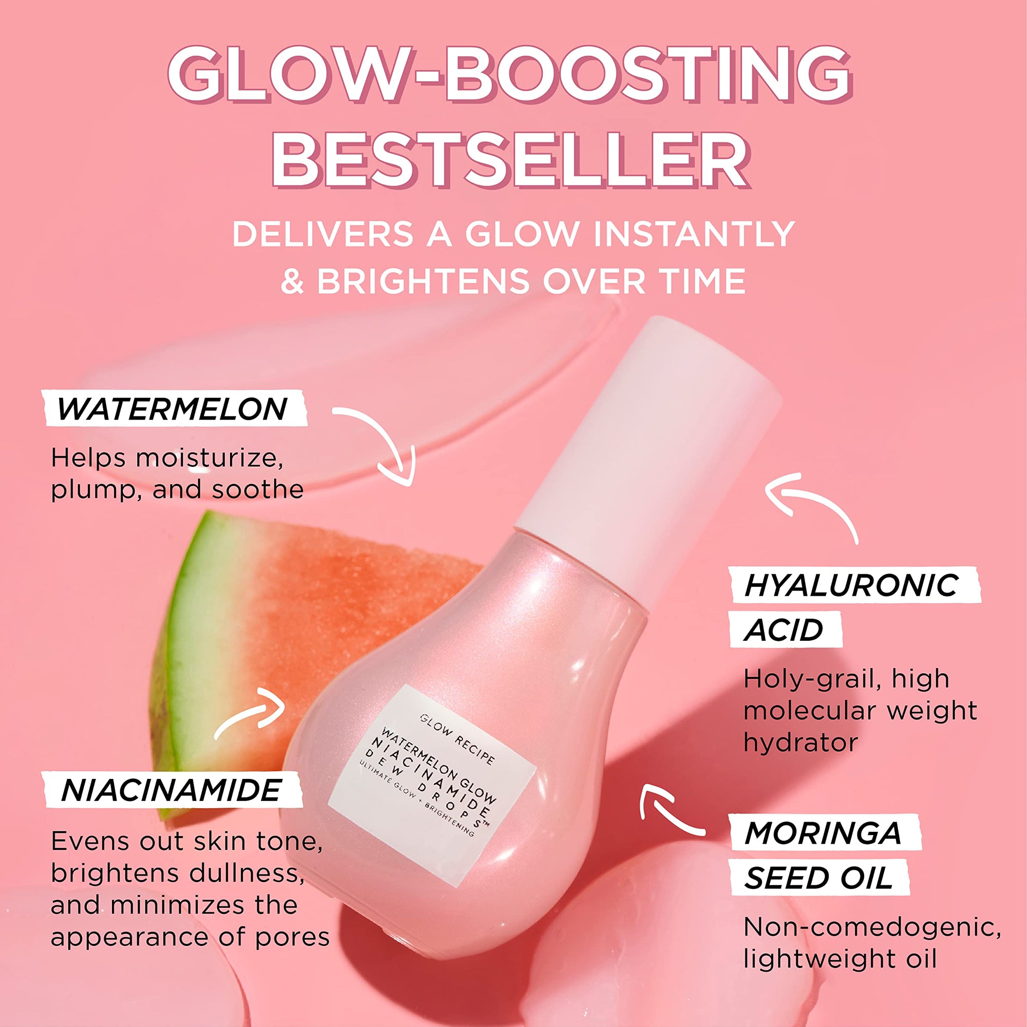 GLOW RECEIPE - Watermelon Glow Niacinamide Dew Drops Serum - 40ml - Ministry of Skin