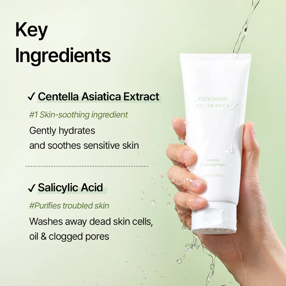 MIXSOON - Centella Cleansing Foam - 150ml - Ministry of Skin