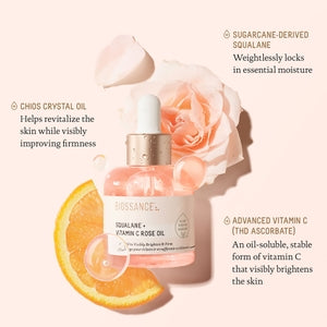 BIOSSANCE - Squalane + Vitamin C Rose Oil - 30ml - Ministry of Skin