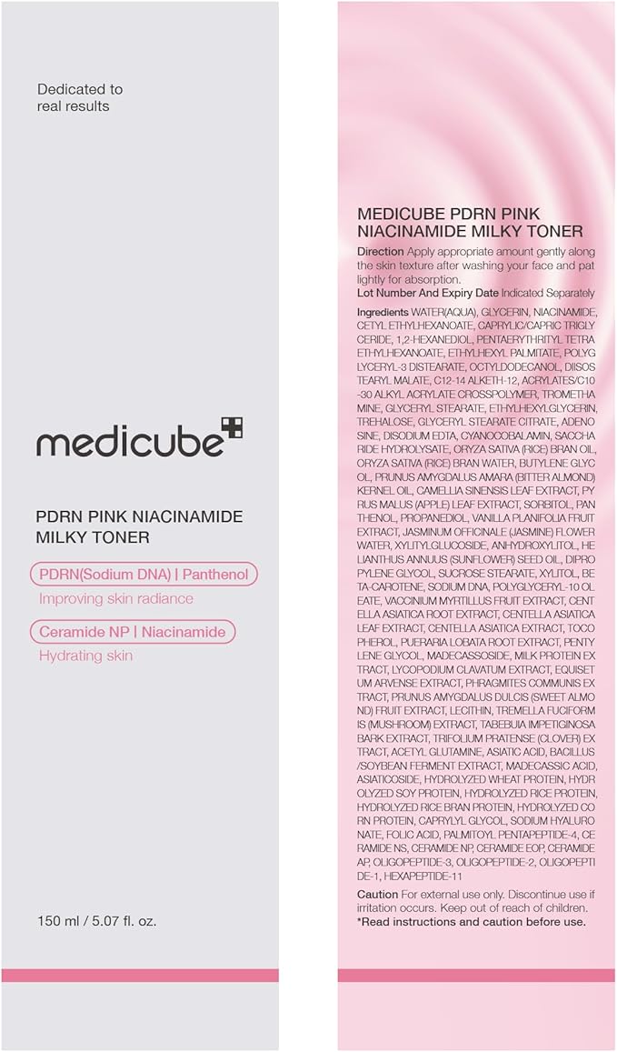 Medicube PDRN Pink Niacinamide Milky Toner - 150ml - Ministry of Skin