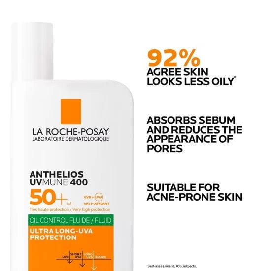 La Roche Posay - Anthelios Oil Control Fluid SPF50+ for Oily Blemish-Prone Skin - 50ml - Ministry of Skin