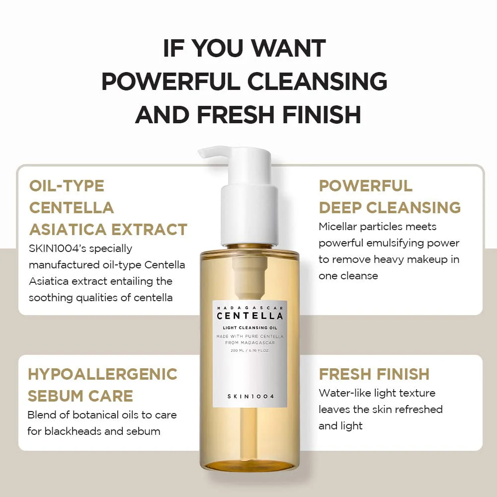 Centella - LIGHT CLEANSING OIL - 200ml - Ministry of Skin