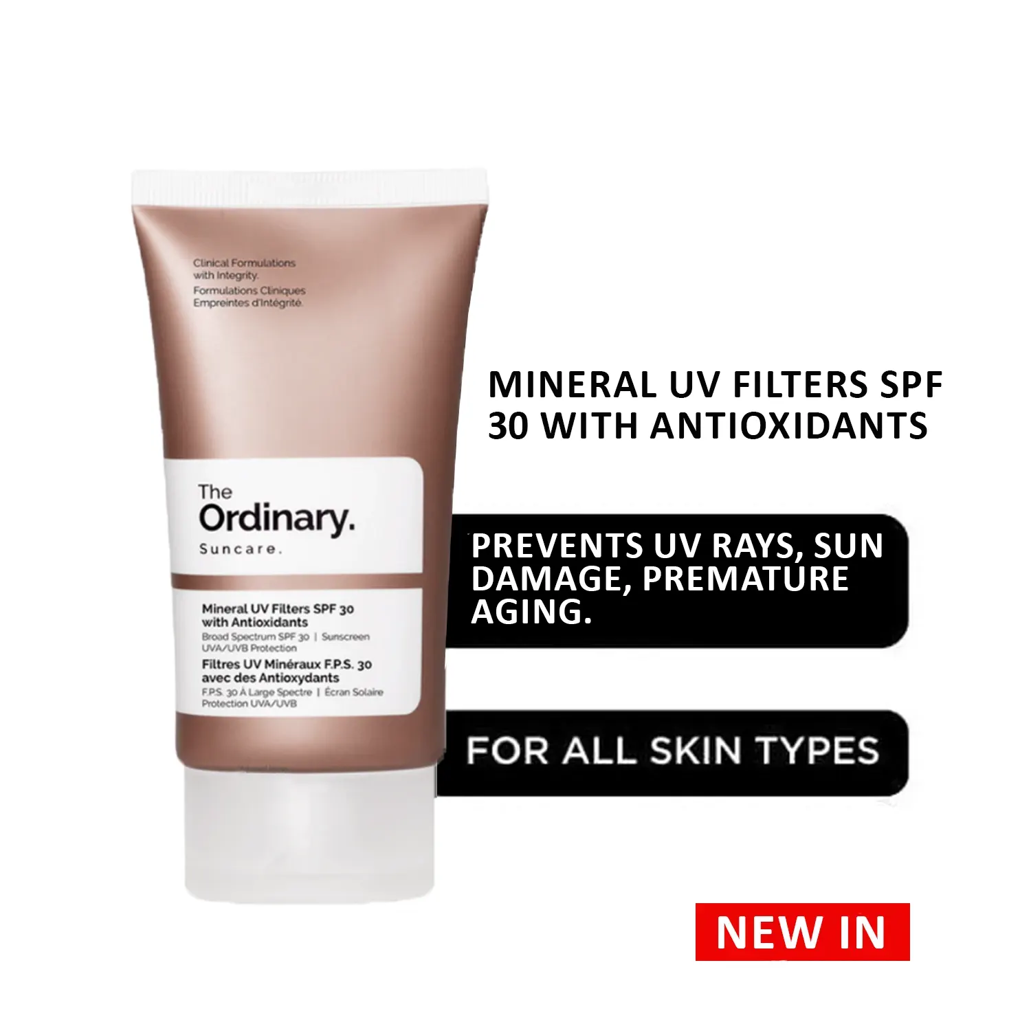 The Ordinary - Mineral Uv Filters Spf 30 With Antioxidants – 50ML - Ministry of Skin