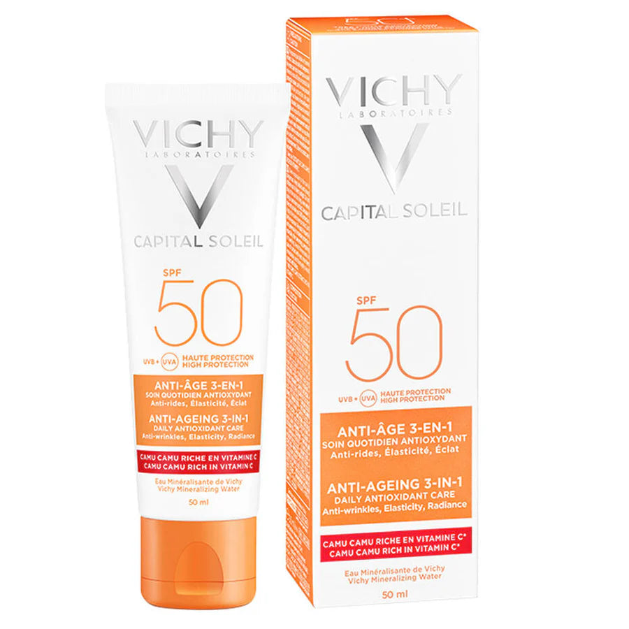 Vichy - Capital Soleil Anti-Ageing 3-in-1 Daily Antioxidant Care SPF 50 - Ministry of Skin