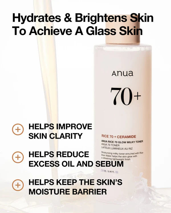 Anua - Rice 70 Glow Milky Toner - 250ml - Ministry of Skin