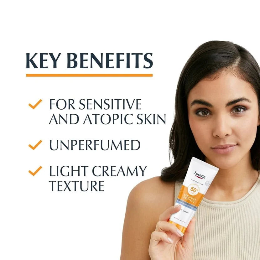 Eucerin - Sun Face Sensitive Protect Cream SPF 50+ - 50ml - Ministry of Skin