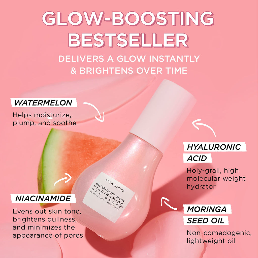GLOW RECEIPE - Watermelon Glow Niacinamide Dew Drops Serum - 40ml - Ministry of Skin