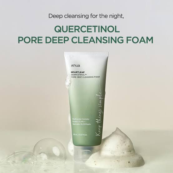 ANUA - HEARTLEAF QUERCETINOL PORE DEEP CLEANSING FOAM 150ml - Ministry of Skin
