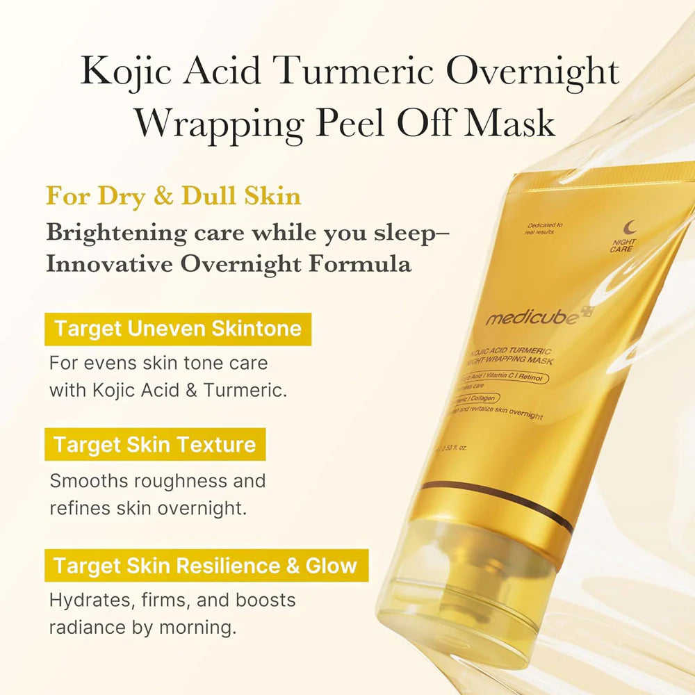 Medicube - Kojic Acid Turmeric Night Wrapping Mask - 75ml - Ministry of Skin